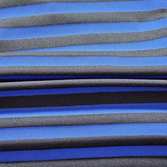 FootJoy Polo Mens L Navy Striped Golf 3 Button SS ProDry Pique Athleisure Logo - Picture 8 of 10